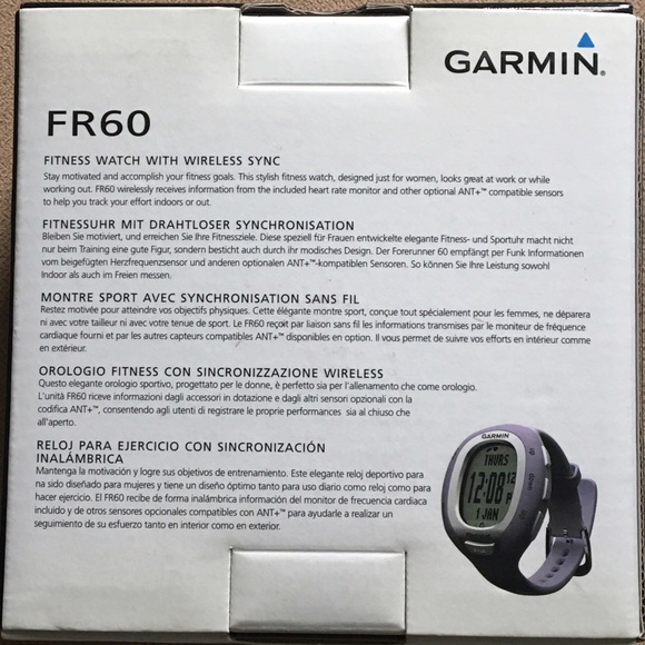 NWT Garmin FR60 fitness watch with heart monitor - Picture 3 of 4