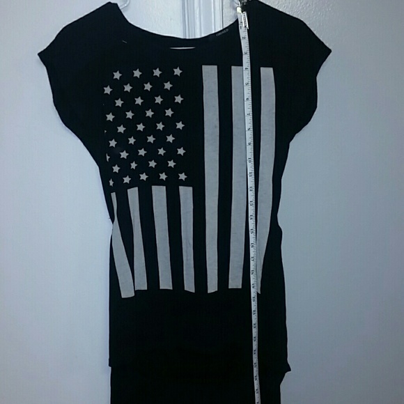 American Flag Blag and Creme Shirt