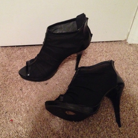 Peep toe booties