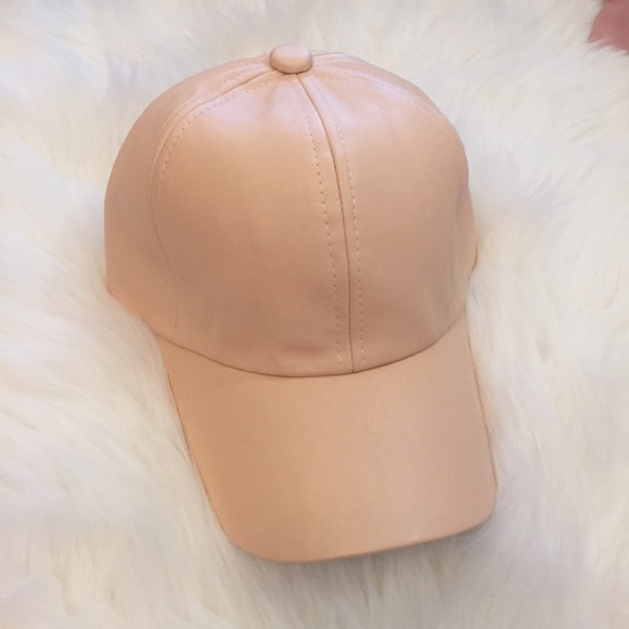 •last one• Beige Leather Baseball Cap - Picture 4 of 4