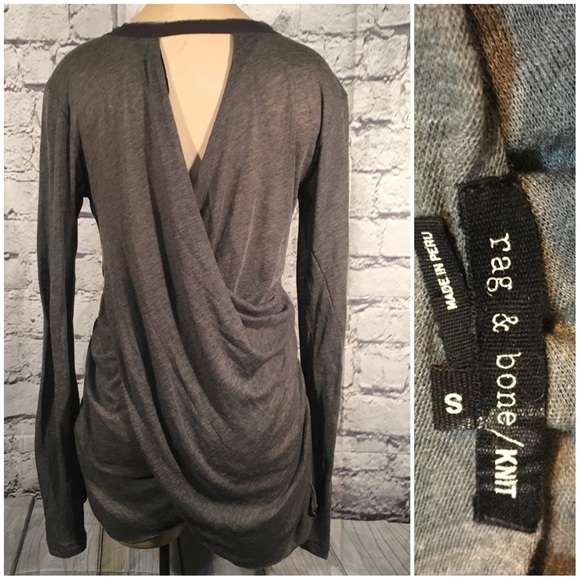 rag & bone Tops - Rag & Bone cotton knit shirt crossback Sz S