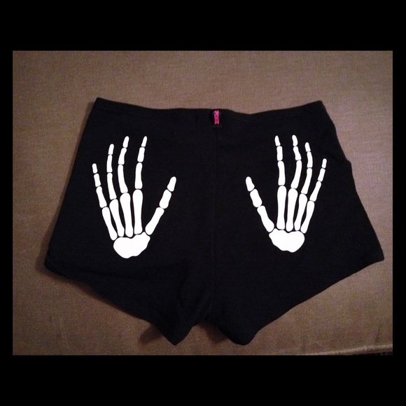 PINK Skeleton hand panties