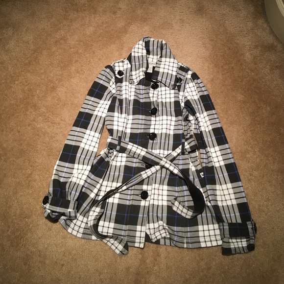 Plaid Pea Coat