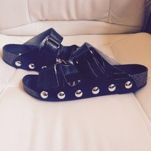 Sam & Libby black studded sandals