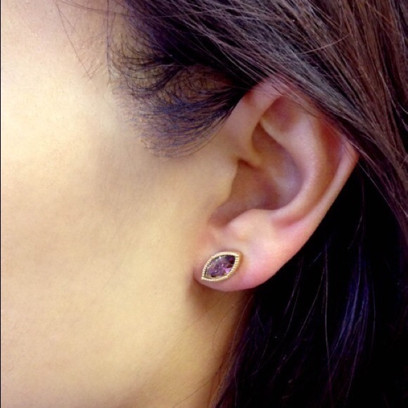 Sold HOST PICK Swarovski Crystal Earrings: Lilac - Picture 3 of 3