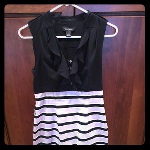 White House Black Market ruffle Streep dress