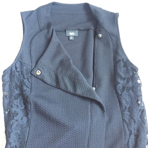✨HP 11-23 ✨MOSSIMO Black Lace Panel Vest XS - Picture 4 of 4