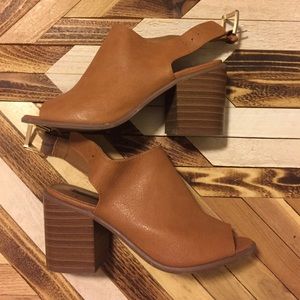 Forever 21 S7 peep toe ankle boots