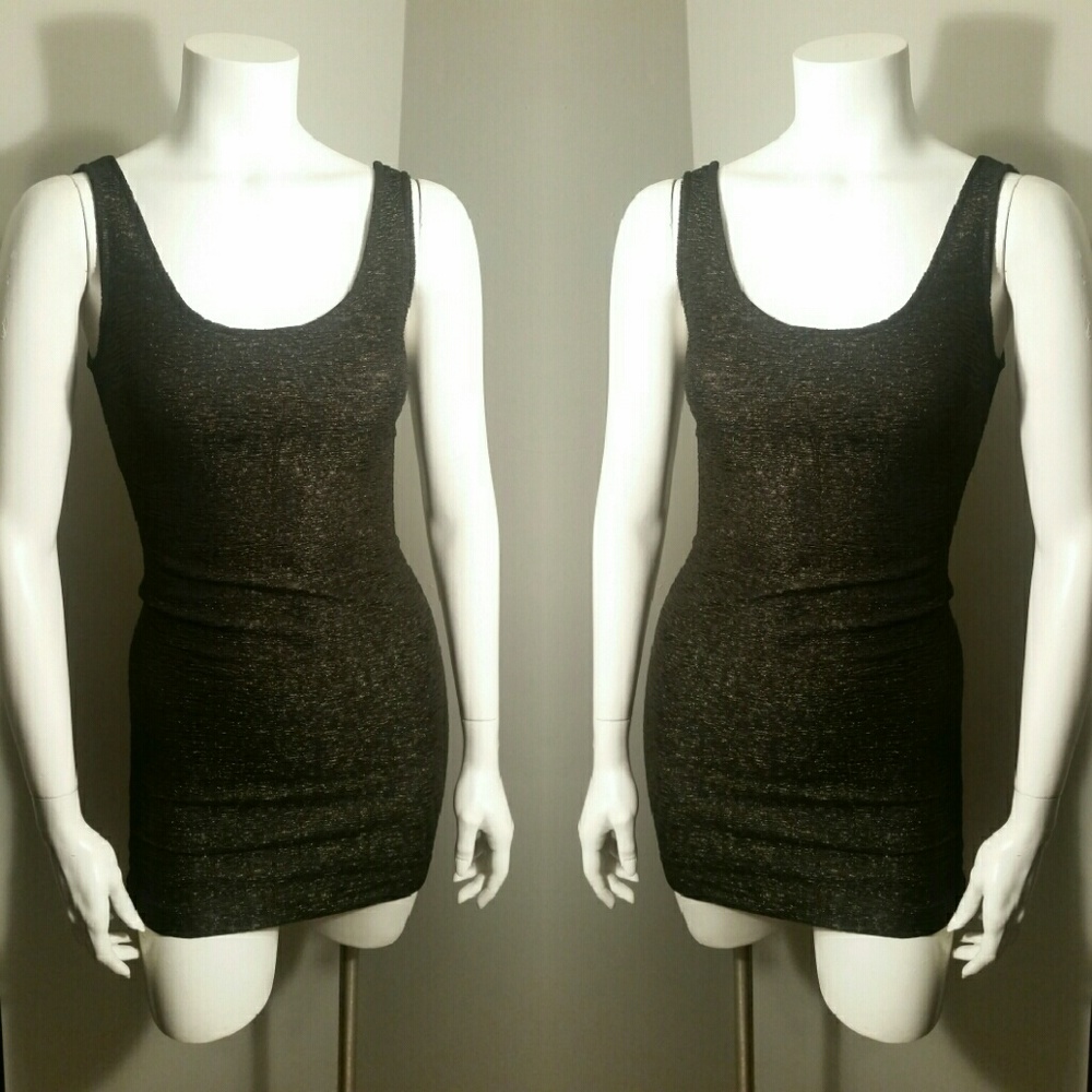 Shimmery Black and Gold Dress NWOT