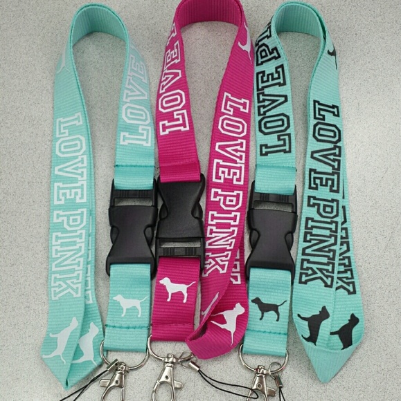 3 New Love Pink Lanyards