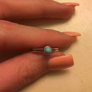 tiny turquoise JA ring