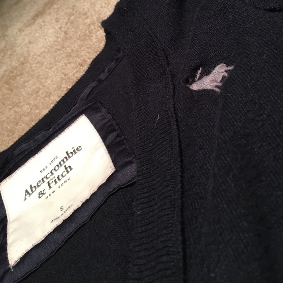 Navy Blue button up Sweater - Picture 3 of 3