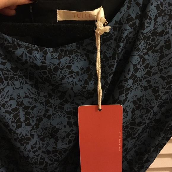 NWT Tulle Boutique black and blue dress - Picture 2 of 2