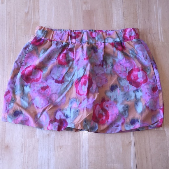EUC J Crew floral bubble skirt