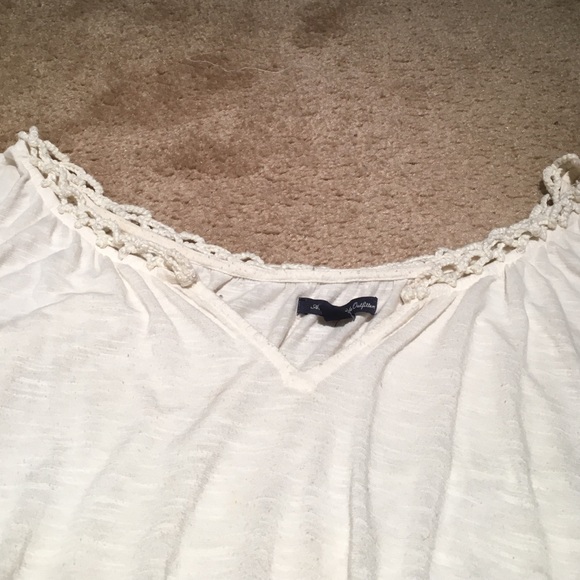 Cream Short Sleeve Top - Picture 2 of 3