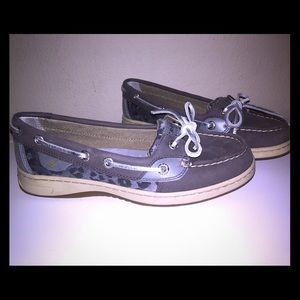 NEW Sperry's Angelfish Brand New Gray/Leopard