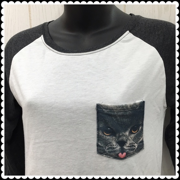 Baseball Tee T-shirt by A.Lab Kitty Pocket