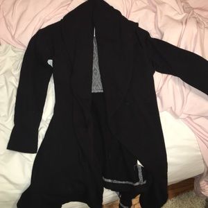Free People black long sleeve sweater cardigan