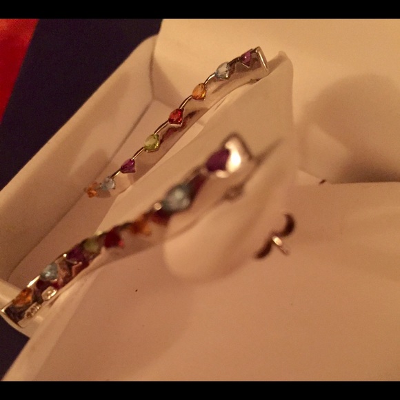 Rainbow of Colors Sterling Earrings - Picture 3 of 3