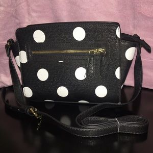 NWOT Polka Dot cross body hand bag