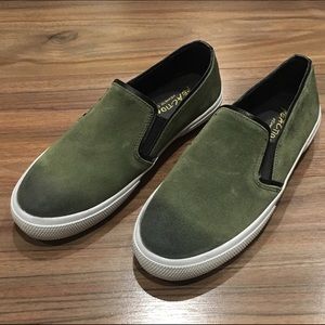 Kenneth Cole Reaction Olive Green Slip-on Sneakers