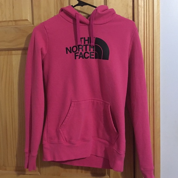 Pink north face hoodie