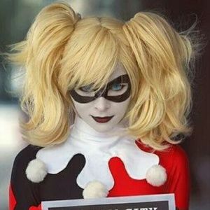 Arkham Harley Quinn Wig Halloween Costume