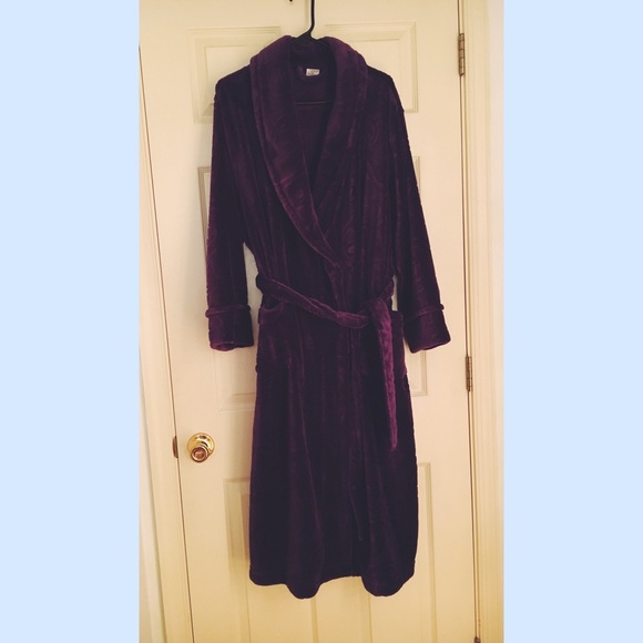 Purple bathrobe