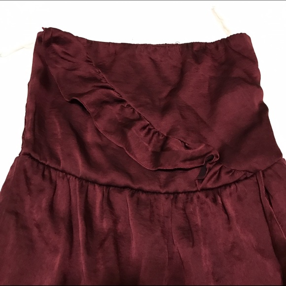 Strapless Maroon Dress - Picture 2 of 4