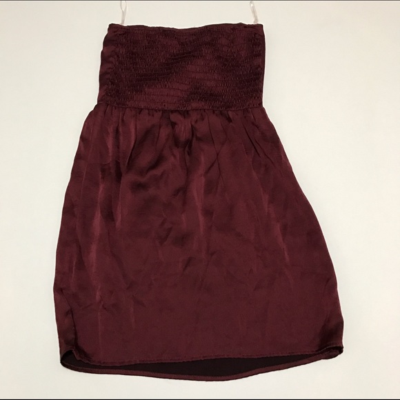 Strapless Maroon Dress - Picture 4 of 4