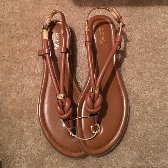 Michael Kors Brown Leather Sandals