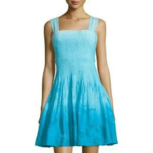 DVF Diane von Furstenberg Ombre Blue Flare Dress