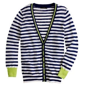 J.Crew Stripe Gauze Cardigan