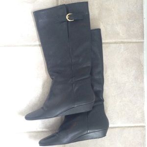 🏳 FLASH SALE 🏳 Black Leather Boots, Steve Madden