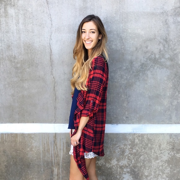 plaid cardigan - Picture 2 of 4