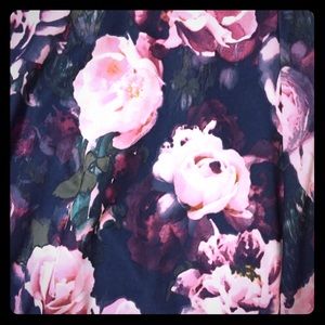 LuLaRoe blue and pink floral maxi skirt, sz. XS