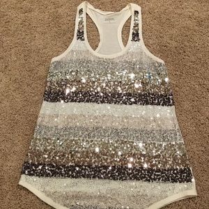 Express sequins top Medium