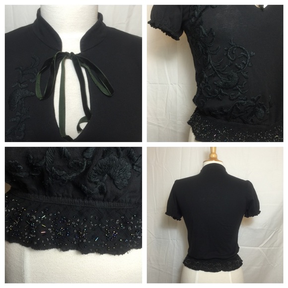 Embroidered Beaded Top - Picture 3 of 4