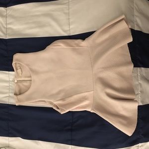 H&M light pink peplum top