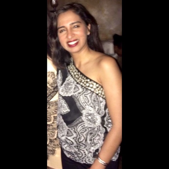 Sexy 1-shoulder w/ matte silver metallic beads! - Picture 2 of 4