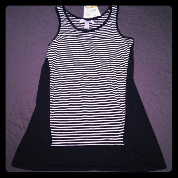 Black and White Striped Tank Top