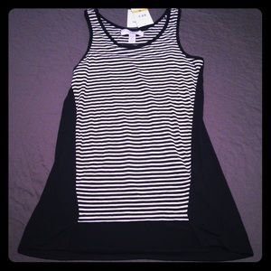 Black and White Striped Tank Top