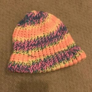 Super cute hat that is colorful and very warm.