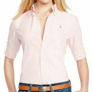 Ralph Lauren women's slim fit pink shirt