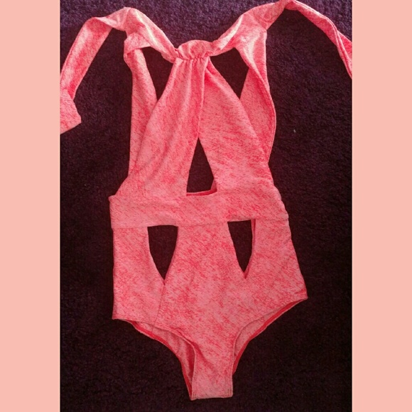 Lolli Hafa Halter High Waist Cut Out Bodysuit - Picture 2 of 4