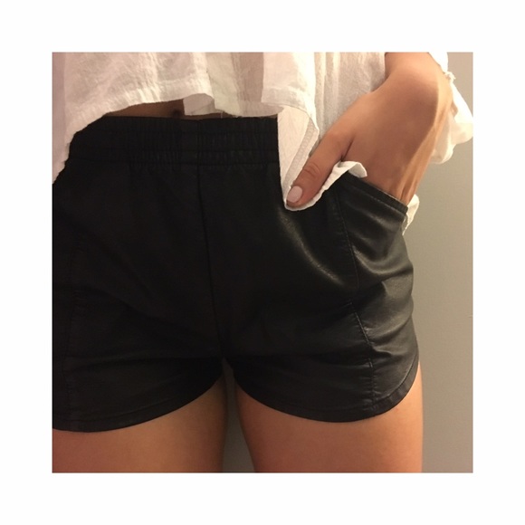 Faux Leather Shorts