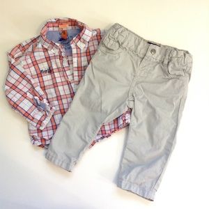 9M - checkered Shirt & Pants