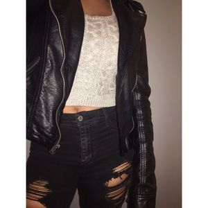 Sleeveless Knit Crop Top