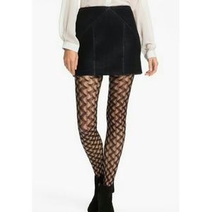 Free People Faux Leather Ribbed Mini Skirt