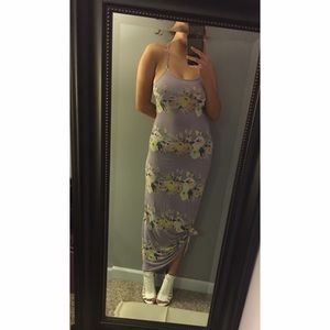 Flower print maxi dress